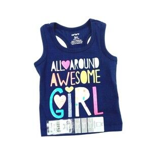 3 month Old Baby Girl's Graphic Sleeveless  New Carter's  Blue Color